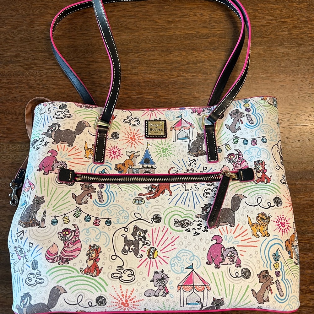 Dooney & Bourke Disney Cats Cartoon Print Tote